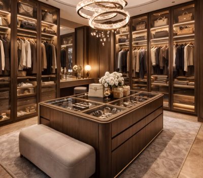 Luxury Walk-In Closet with Island _ Modern Beige Aesthetic 2026